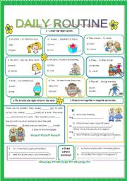 English Worksheet: Daily routine