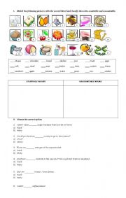 English Worksheet: FOOD SOME ANY MUCH MANY EXERCISES