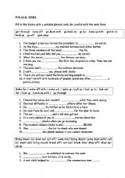 English Worksheet: Phrasal Verbs