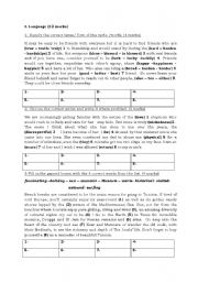 English Worksheet: 2nd Form Ordinary Test N  1