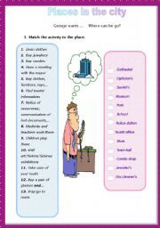 English Worksheet: Places in the city 3