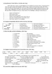 English Worksheet: food restaurant