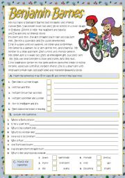 English Worksheet: Benjamin Barnes