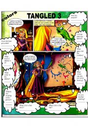 English Worksheet: COMIC - TANGLED 3