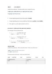 English Worksheet: Might or Be Going to