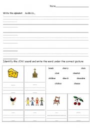 English Worksheet: CH Phonic Sound