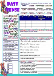 English Worksheet: past tense