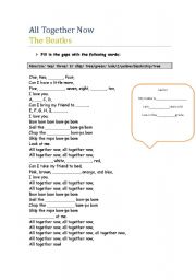English Worksheet: song Beatles
