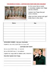 English Worksheet: The Sound Of Music - The Von Trapp children