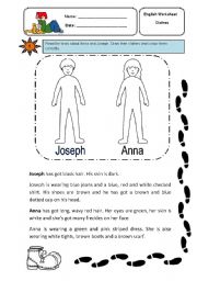 English Worksheet: dress joseph and anna