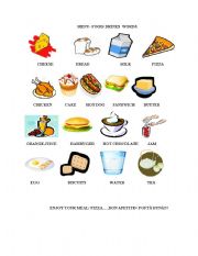 English worksheet: food/ drinks 