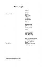 English Worksheet: guess my job