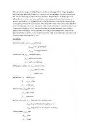 English Worksheet: Mary and Allison. Present simple