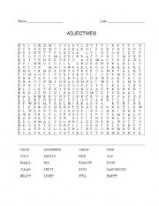 English worksheet: ADJECTIVES