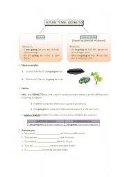 English Worksheet: Future Tense with GOING TO