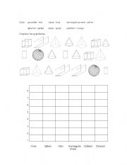 English worksheet: Solid (3D) Shape Graph