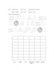 English Worksheet: Solid (3D) Shape Graph