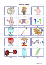 English worksheet: Adjectives handouts