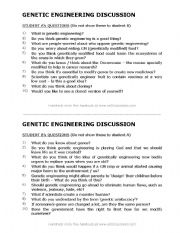 English Worksheet: Genetic Energineering