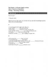 English Worksheet: Past simple Verbs