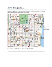 English Worksheet: How do I get to... (Manhattan Map)
