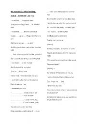 English worksheet: Adele - Someone Like You