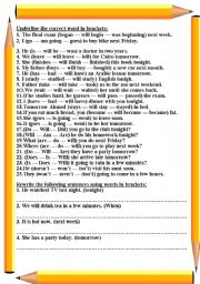 English Worksheet: future simple