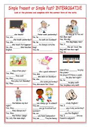 English Worksheet: SIMPLE PRESENT or SIMPLE PAST?