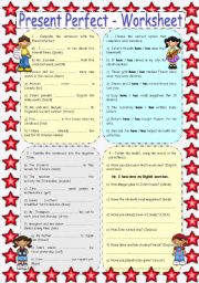 PRESENT PERFECT - WORKSHEET