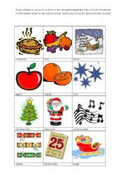 English Worksheet: Christmas Bingo 2