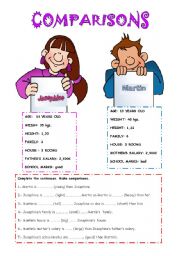 English Worksheet: COMPARISONS