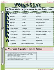 English Worksheet: jobs