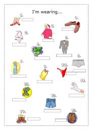 English worksheet: Clothes