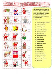 Santas Christmas routine (Third person Practice)