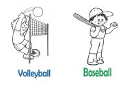 English Worksheet: SPORTS FLASHCARDS 1