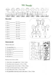 English Worksheet: Family