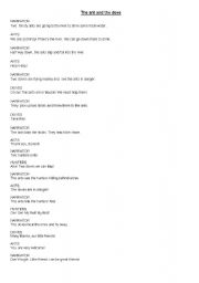 English Worksheet: the ant and the dove