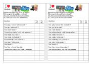 English Worksheet: What did you do last weekend?