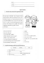 English Worksheet: English Test