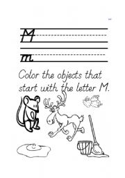 English worksheet: M word