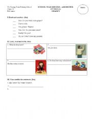 English worksheet: English test