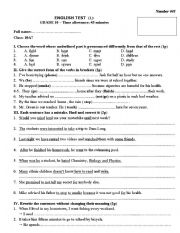 English Worksheet: congchuaBong