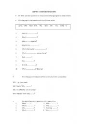 English Worksheet: How to keep a conversation going