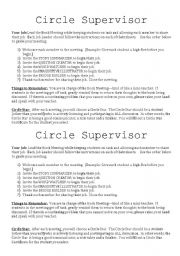 English Worksheet: Circle Supervisor Job