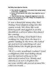 English Worksheet: Little Red riding Hood