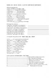 English Worksheet: some or any