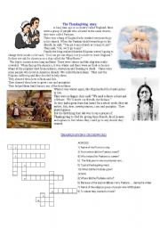 English Worksheet: Thanksgiving 