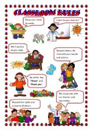 English Worksheet: Classroom Rules