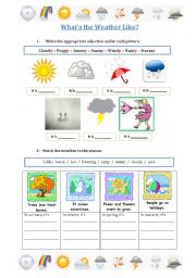 English Worksheet: Whats the weather like