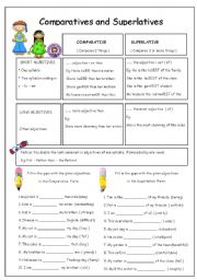 English Worksheet: Comparing - degrees of adjectives